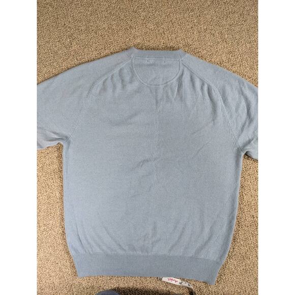 Pale blue Medium Raffi 100% wool crew neck sweater - Picture 11 of 16